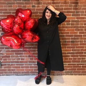 Maxi button down blouse dress